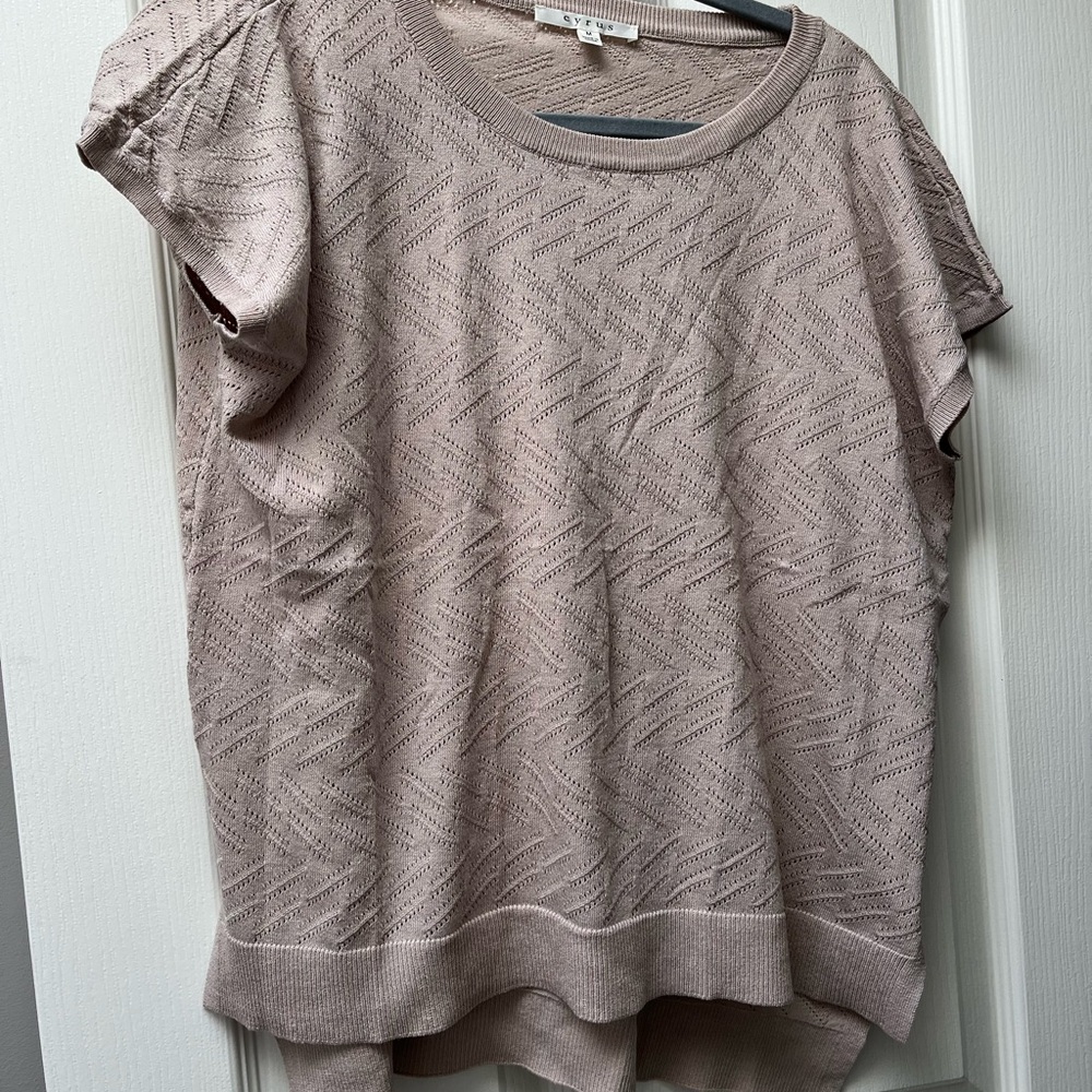Women's Beige Textured Top